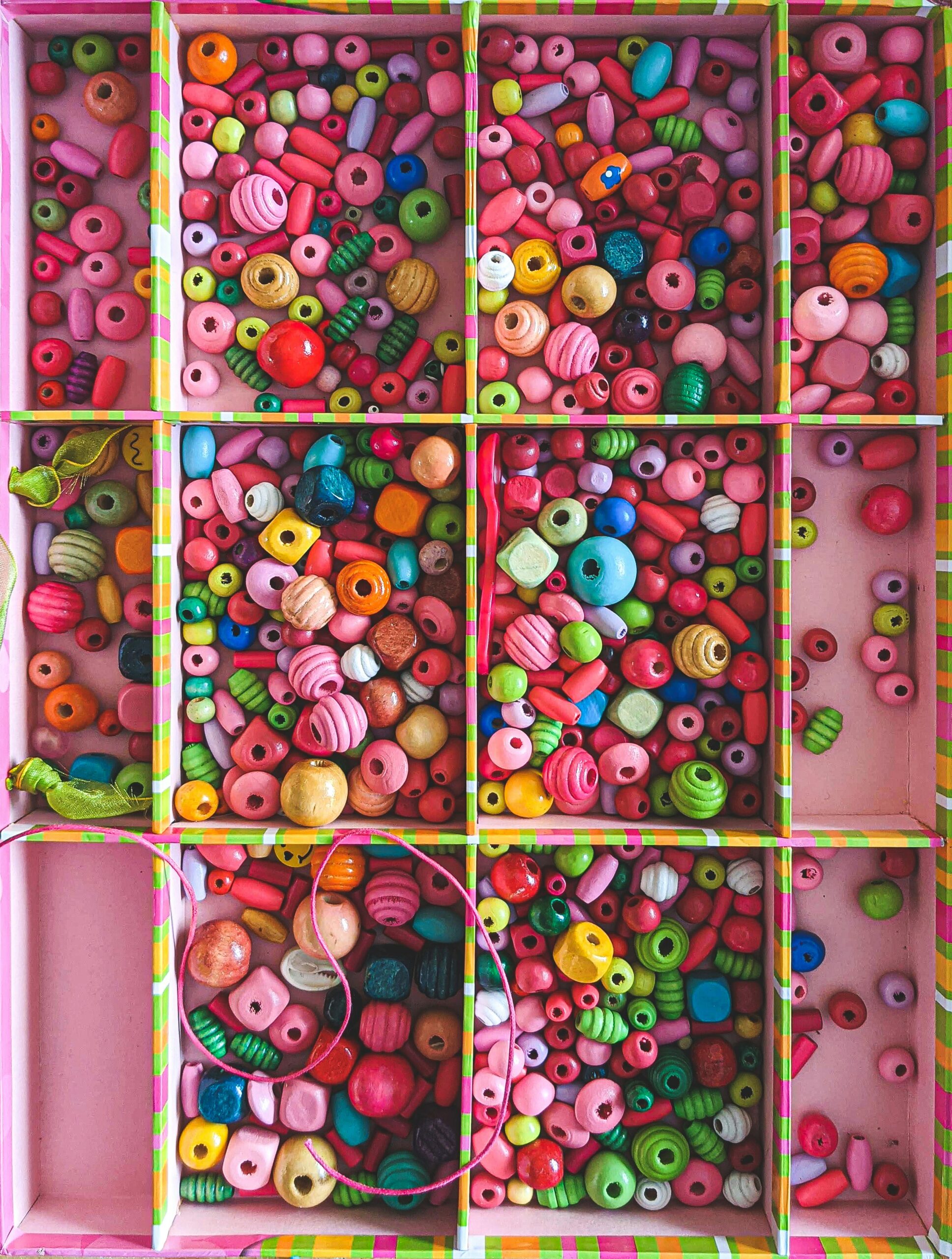 Colourful handmade crafts and beads